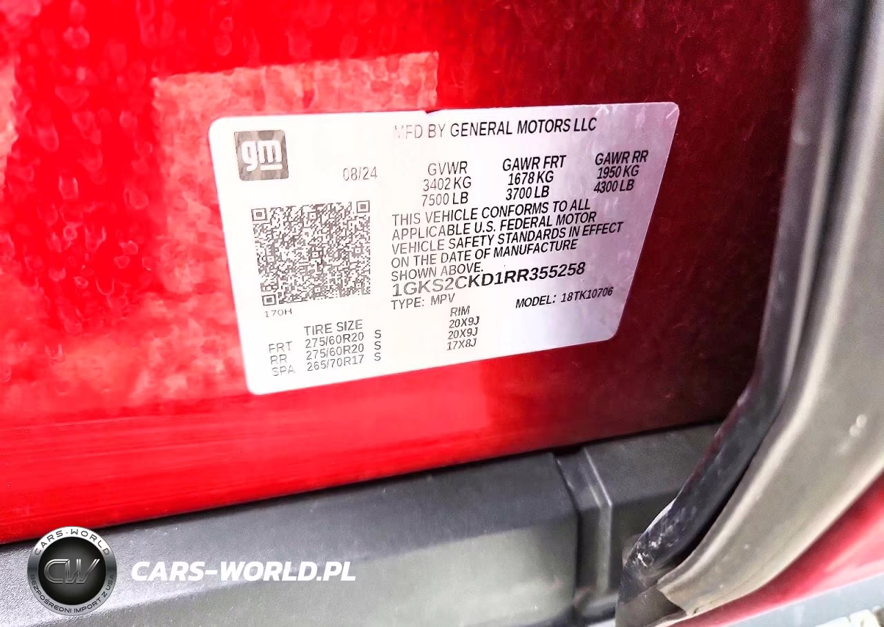 2024 GMC Yukon At4 VIN:1GKS2CKD1RR355258 - 14