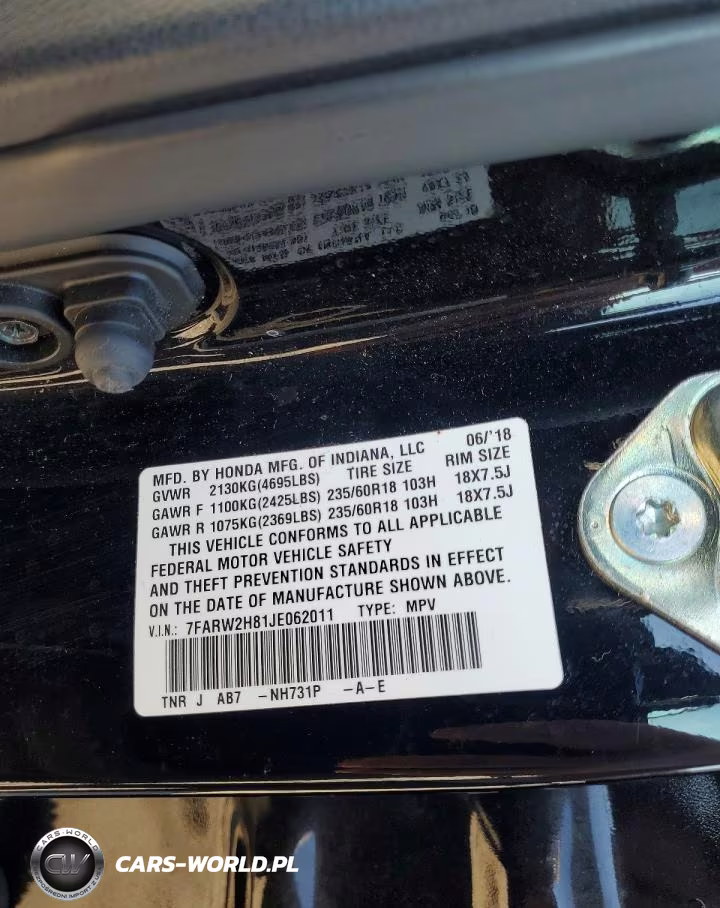 2018 Honda Cr-V Exl VIN:7FARW2H81JE062011 - 14