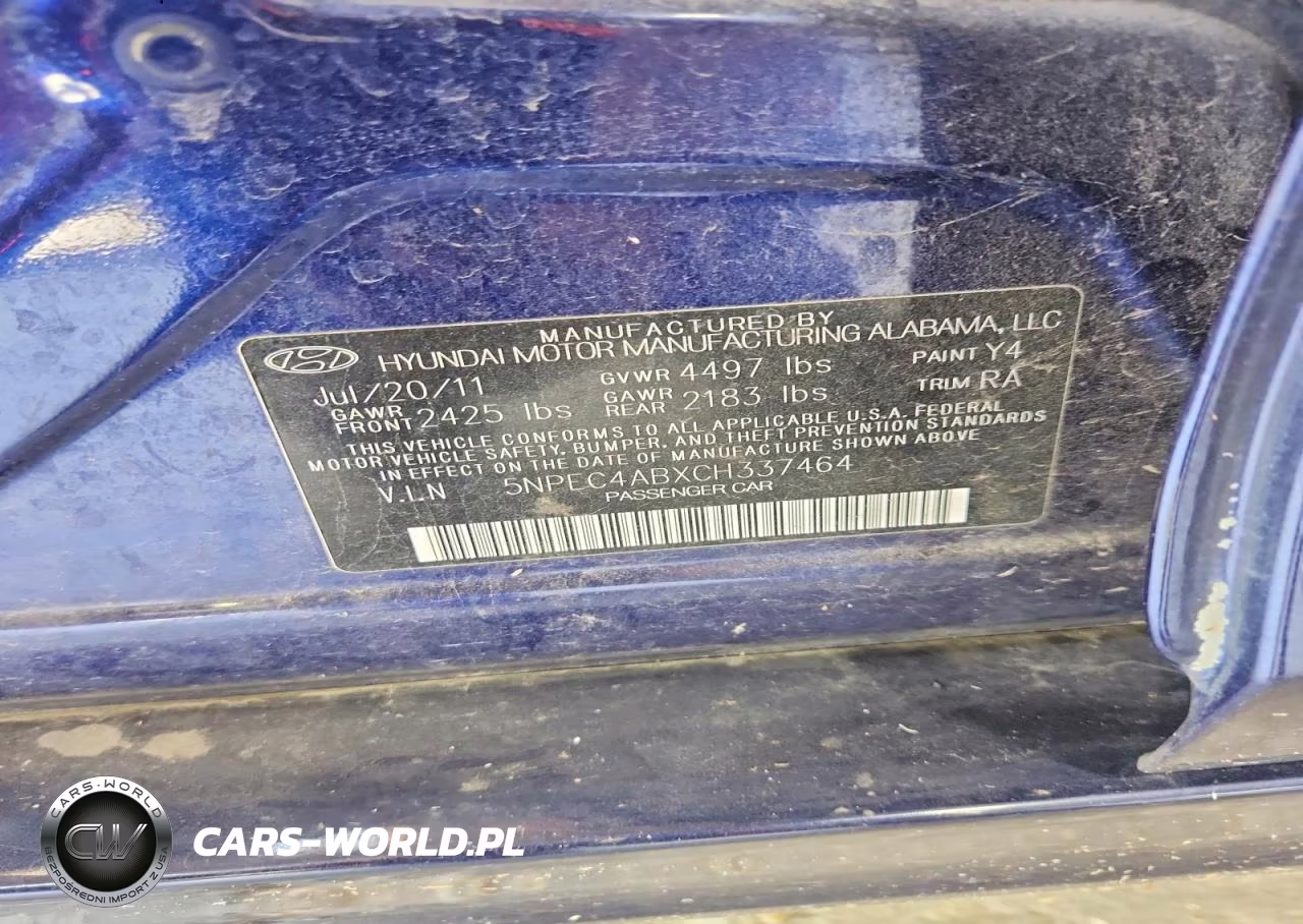 2012 Hyundai Sonata Se 2.0T VIN:5NPEC4ABXCH337464 - 12
