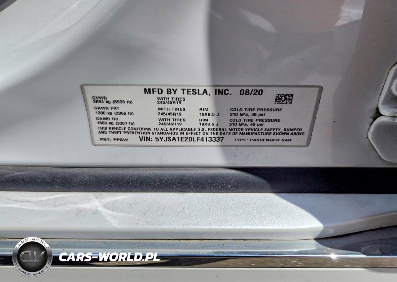 2020 Tesla Model S VIN:5YJSA1E20LF413337 - 12