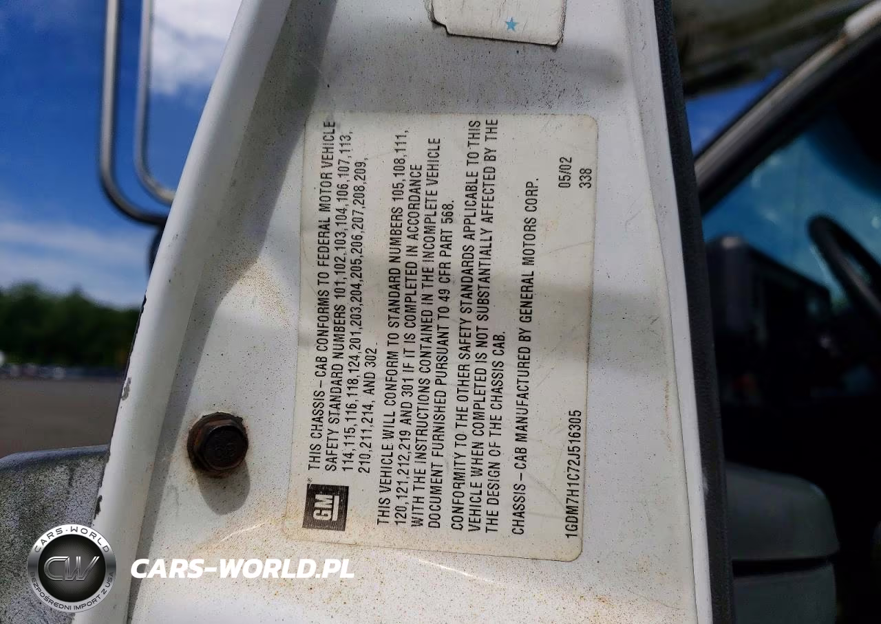 2002 GMC C7 Bucket Truck VIN:1GDM7H1C72J516305 - 11