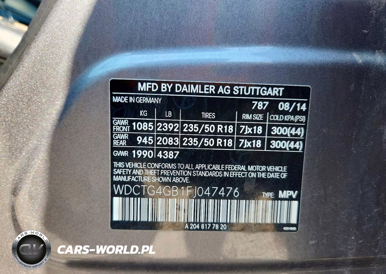 2015 Mercedes-Benz Gla 250 4Matic VIN:WDCTG4GB1FJ047476 - 12