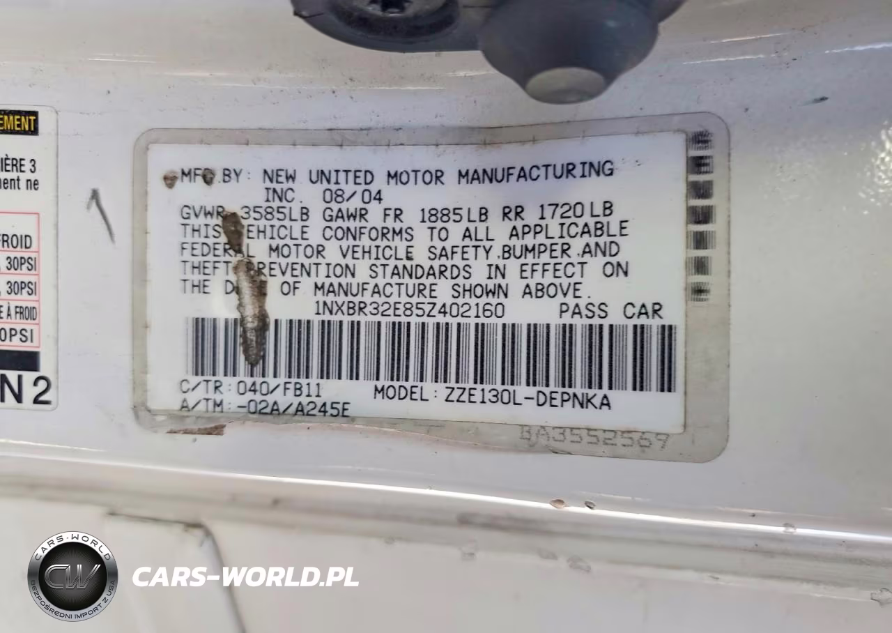 2005 Toyota Corolla Le VIN:1NXBR32E85Z402160 - 12