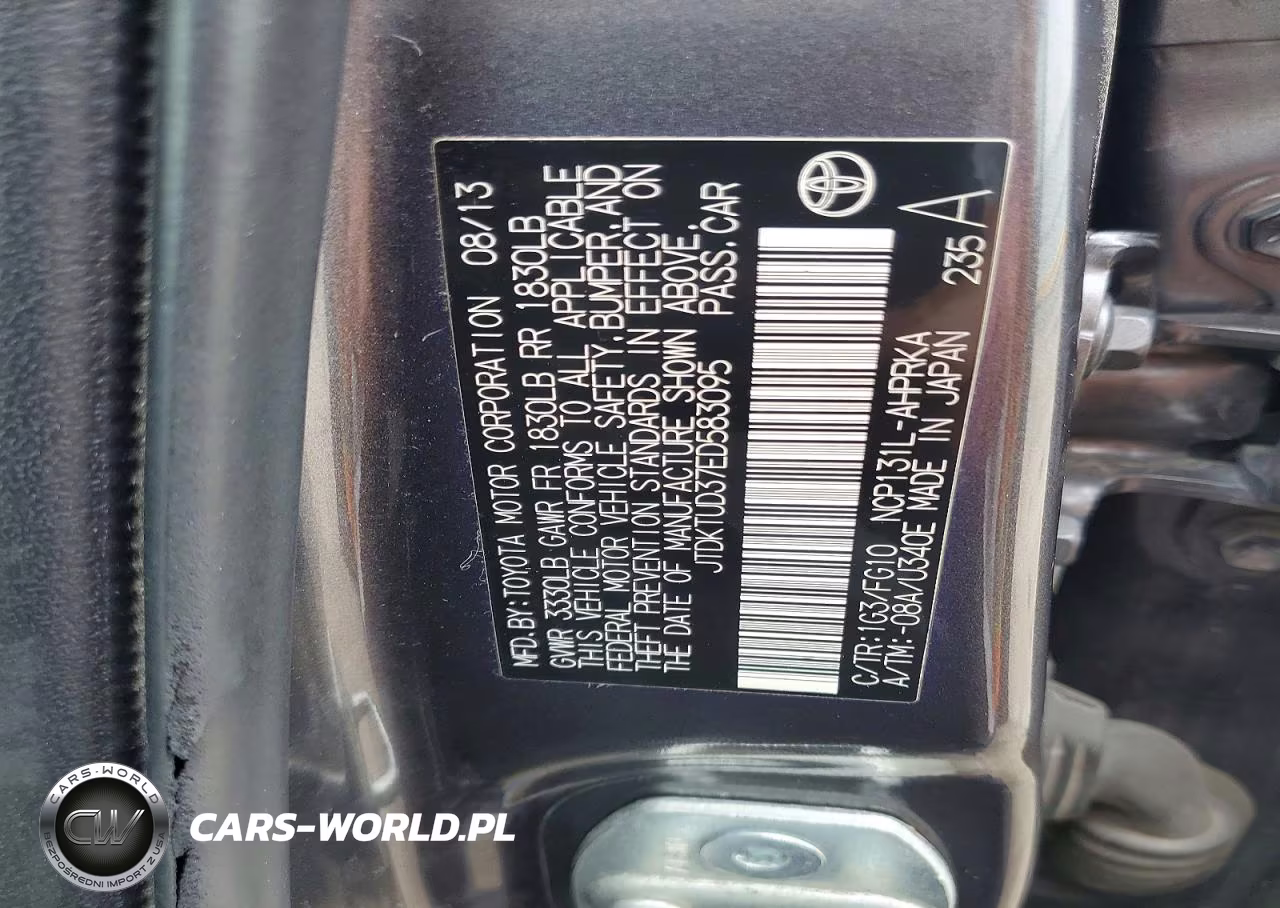 2014 Toyota Yaris 5-Door Le VIN:JTDKTUD37ED583095 - 13