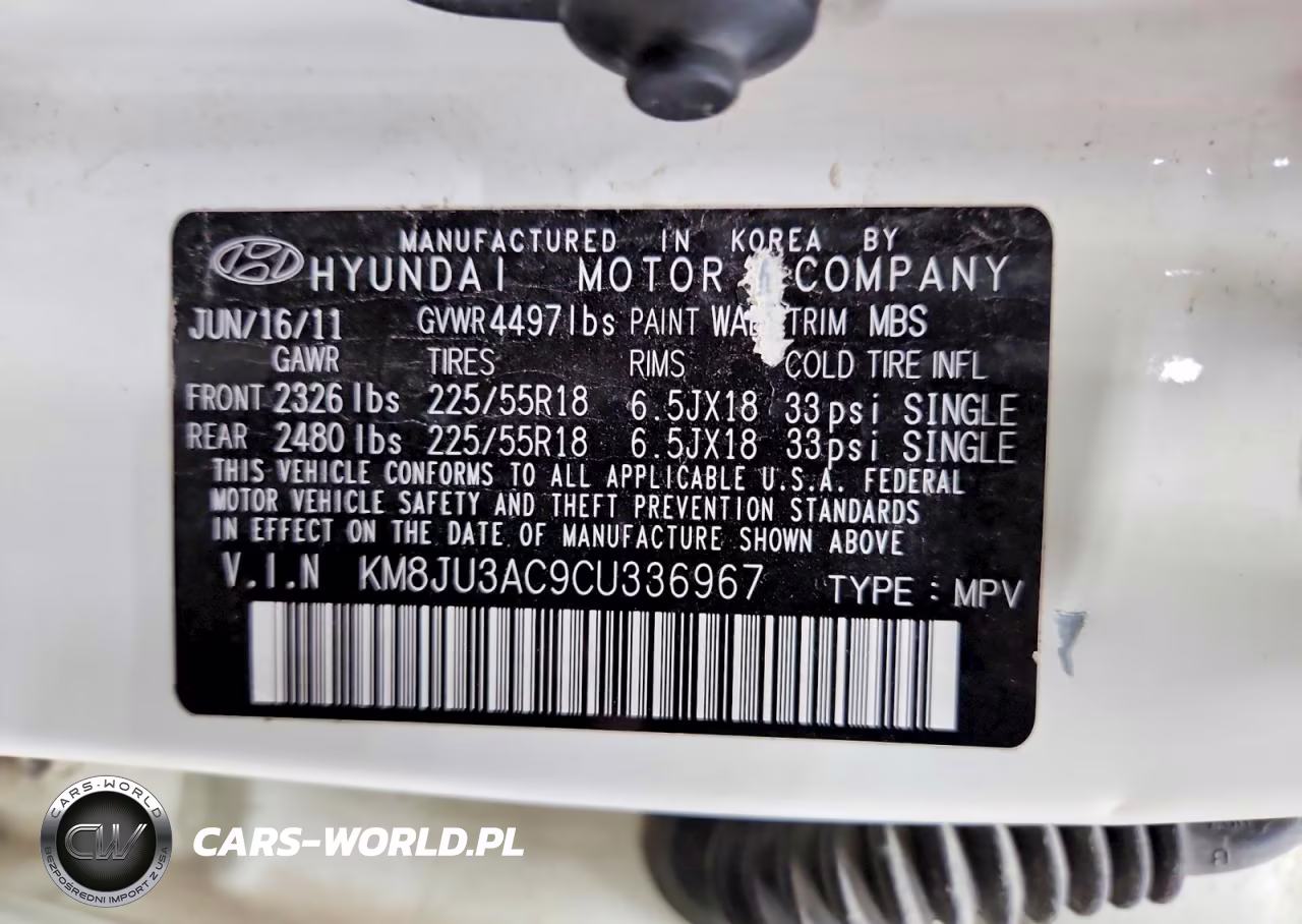 2012 Hyundai Tucson Limited VIN:KM8JU3AC9CU336967 - 14