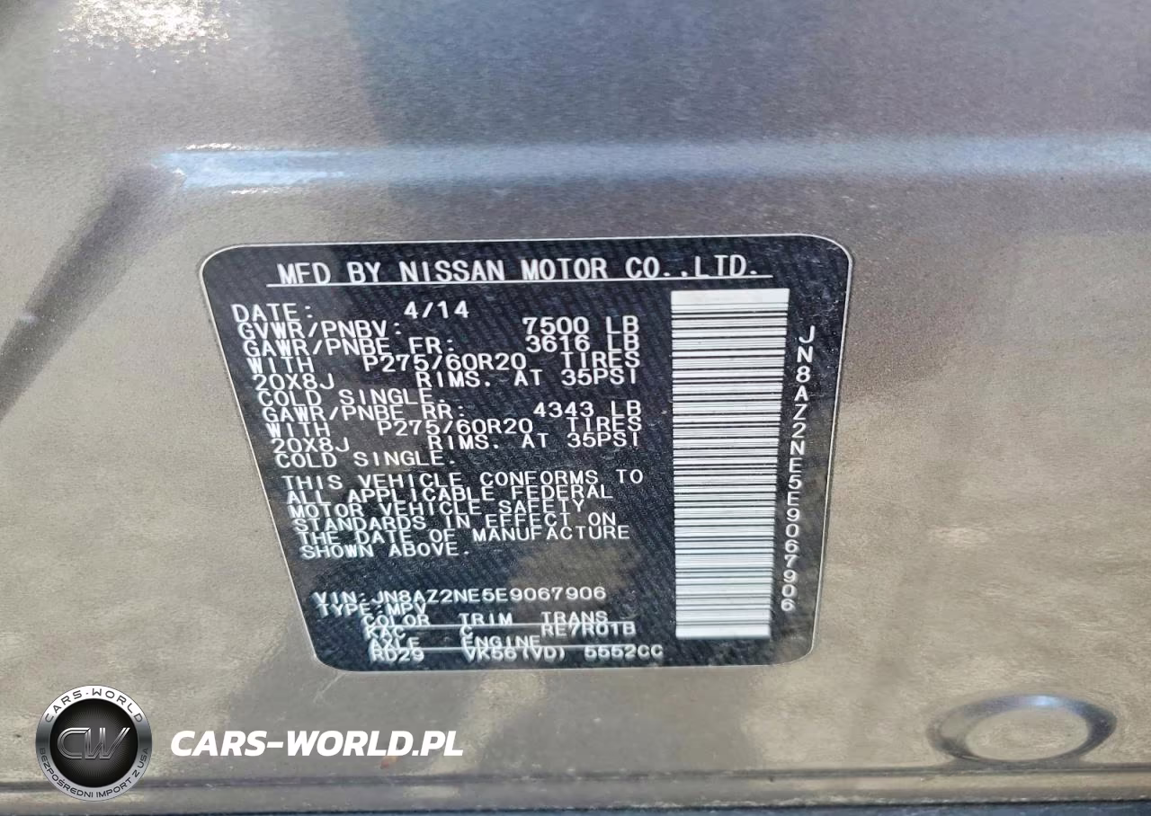 2014 Infiniti Qx80 Base VIN:JN8AZ2NE5E9067906 - 13