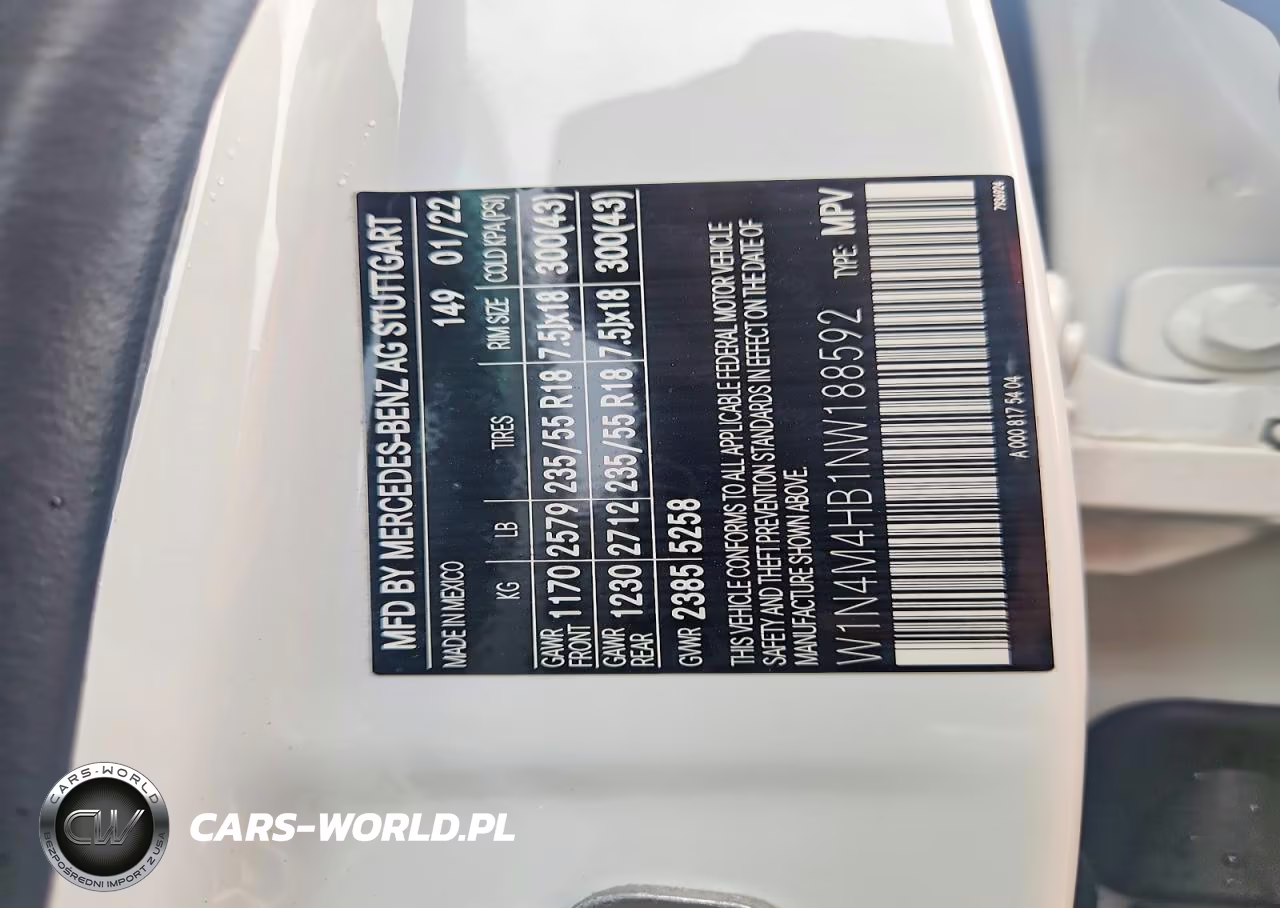 2022 Mercedes-Benz Glb 250 4Matic VIN:W1N4M4HB1NW188592 - 13