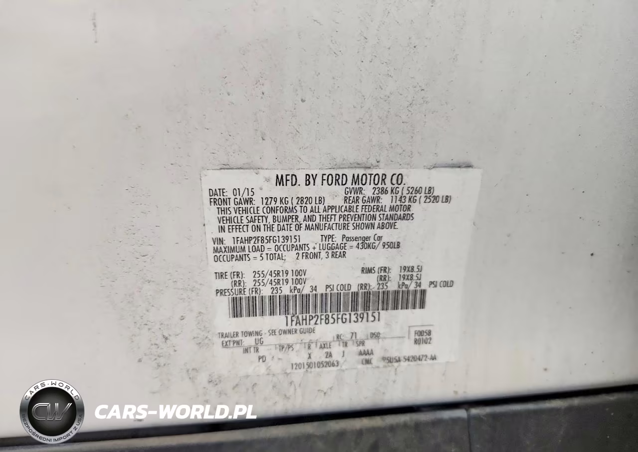 2015 Ford Taurus Limited VIN:1FAHP2F85FG139151 - 12