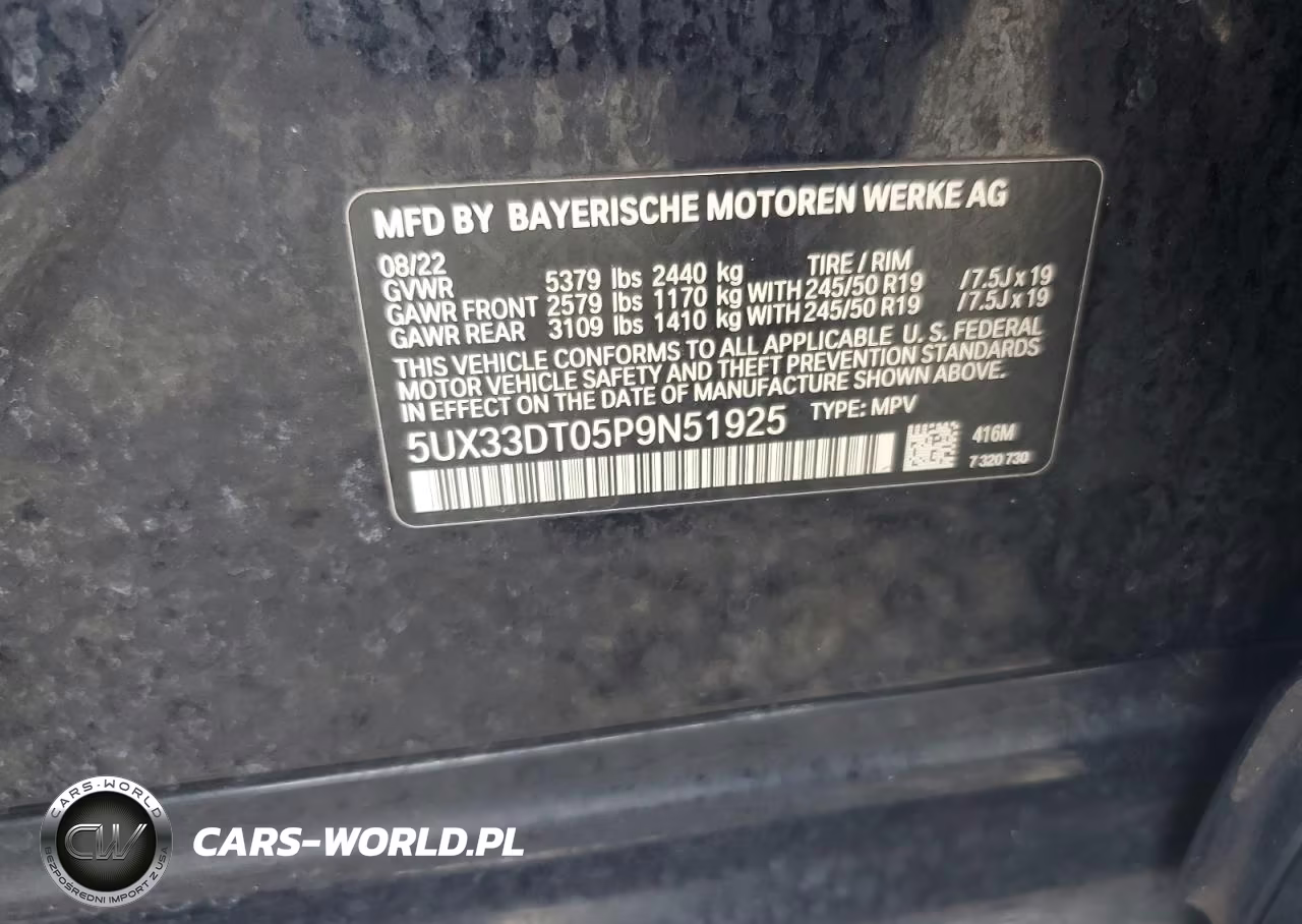 2023 BMW X4 xDrive30I VIN:5UX33DT05P9N51925 - 13