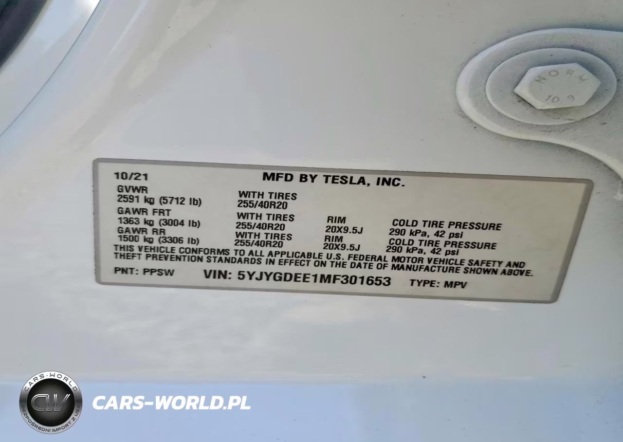 2021 Tesla Model Y VIN:5YJYGDEE1MF301653 - 12