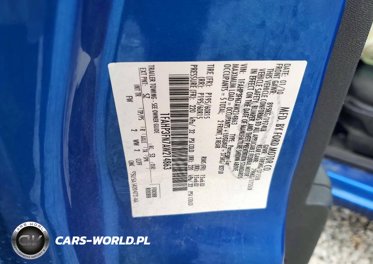 2010 Ford Focus Se VIN:1FAHP3FN7AW214863 - 12
