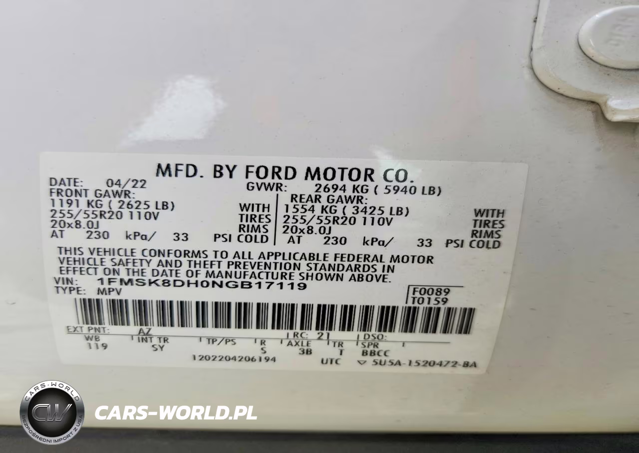 2022 Ford Explorer Xlt VIN:1FMSK8DH0NGB17119 - 13