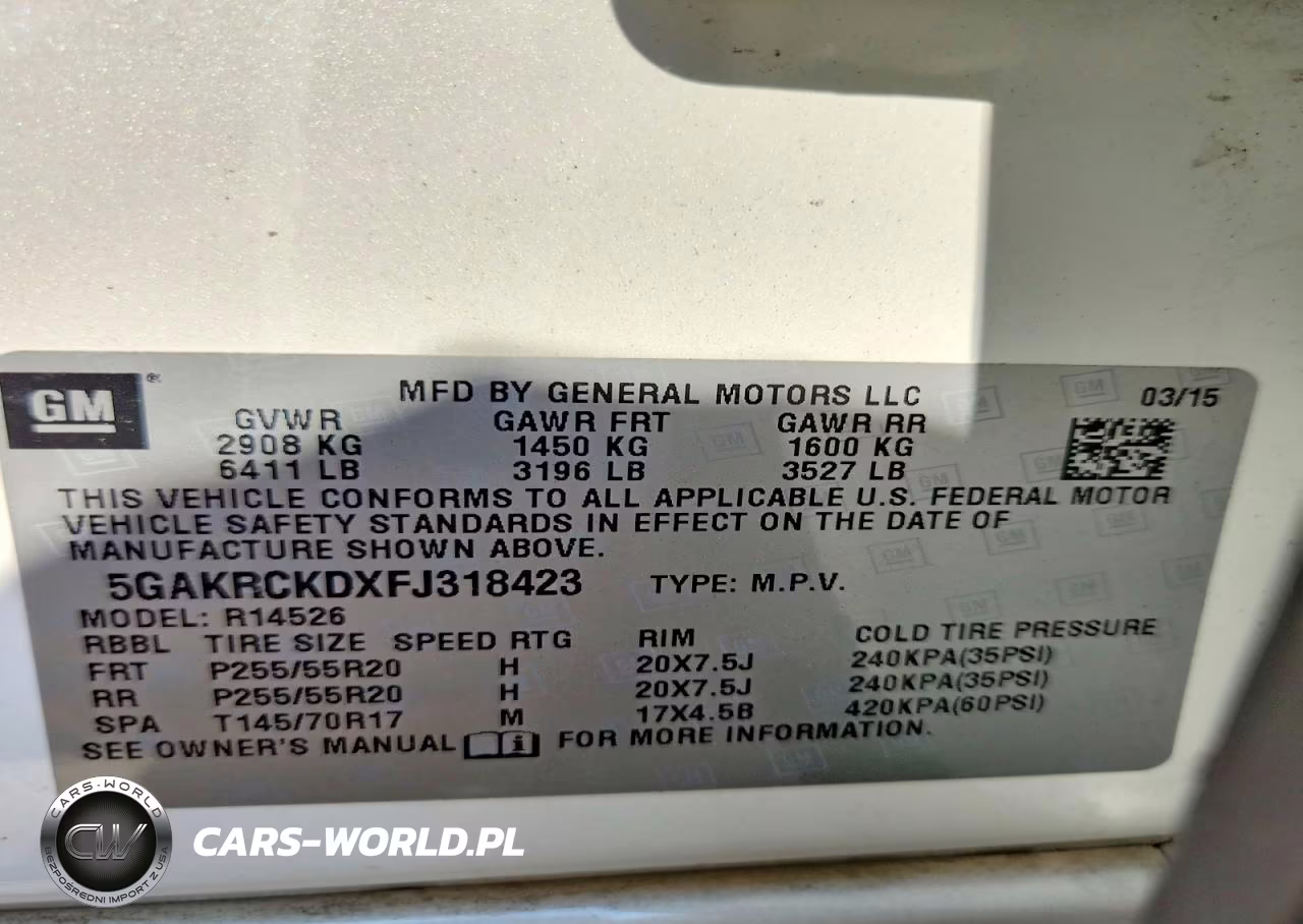 2015 Buick Enclave VIN:5GAKRCKDXFJ318423 - 13