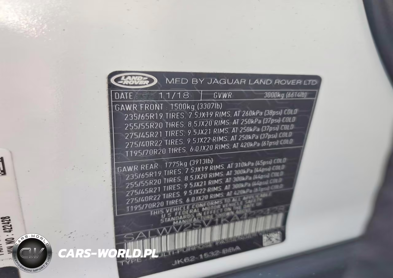 2019 Land Rover Range Rover Sport Hse Dynamic VIN:SALWV2SV1KA422428 - 13