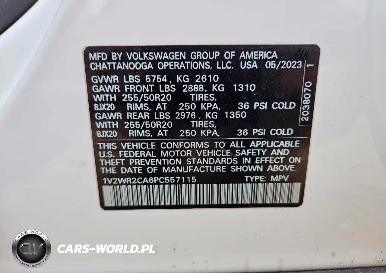 2023 Volkswagen Atlas Se VIN:1V2WR2CA6PC557115 - 14