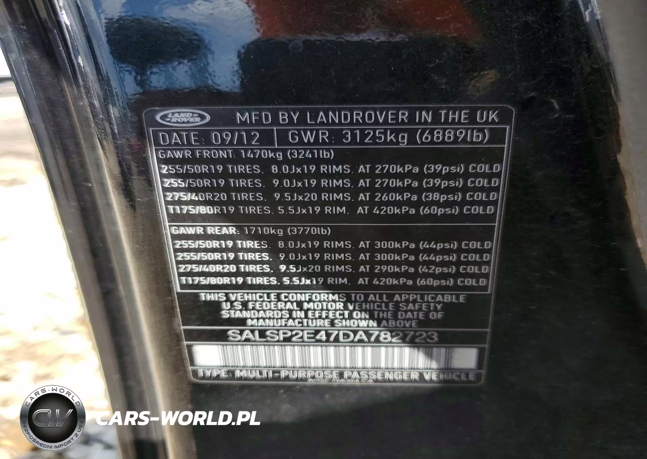 2013 Land Rover Range Rover Sport Autobiography VIN:SALSP2E47DA782723 - 13