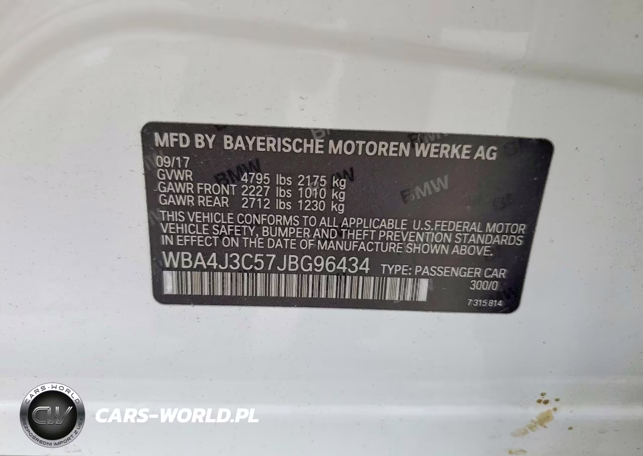 2018 BMW 430Xi Gran Coupe VIN:WBA4J3C57JBG96434 - 12