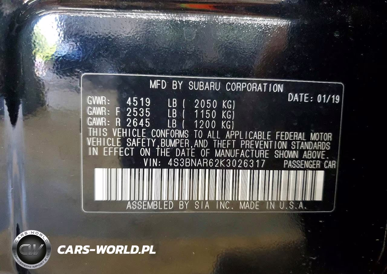 2019 Subaru Legacy Sport VIN:4S3BNAR62K3026317 - 12