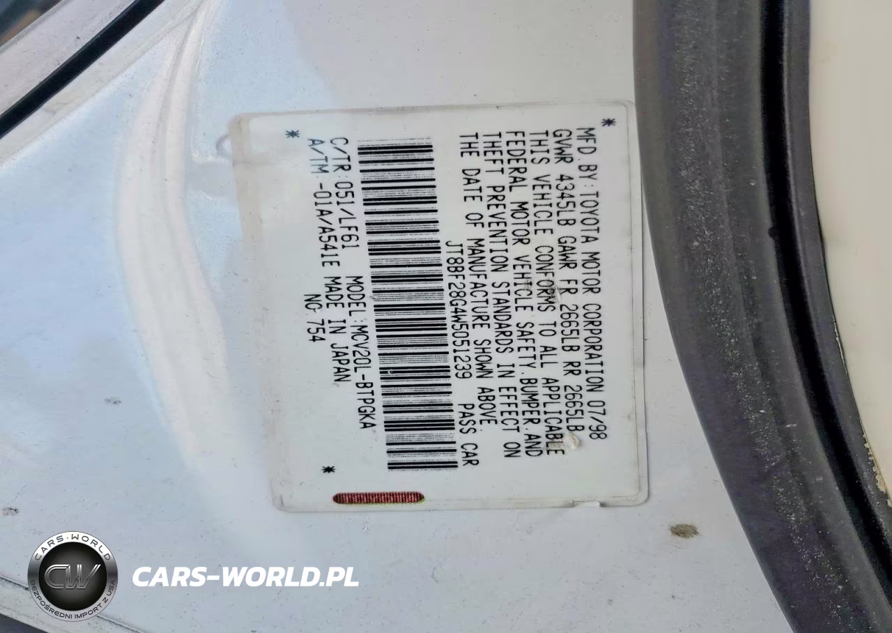 1998 Lexus Es 300 VIN:JT8BF28G4W5051239 - 13