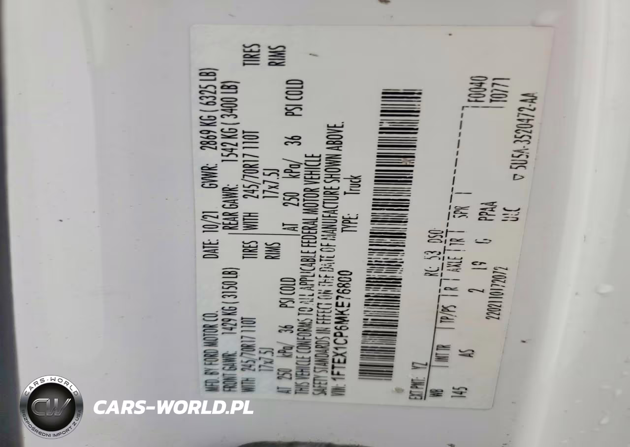 2021 Ford F150 Super Cab VIN:1FTEX1CP6MKE76800 - 12
