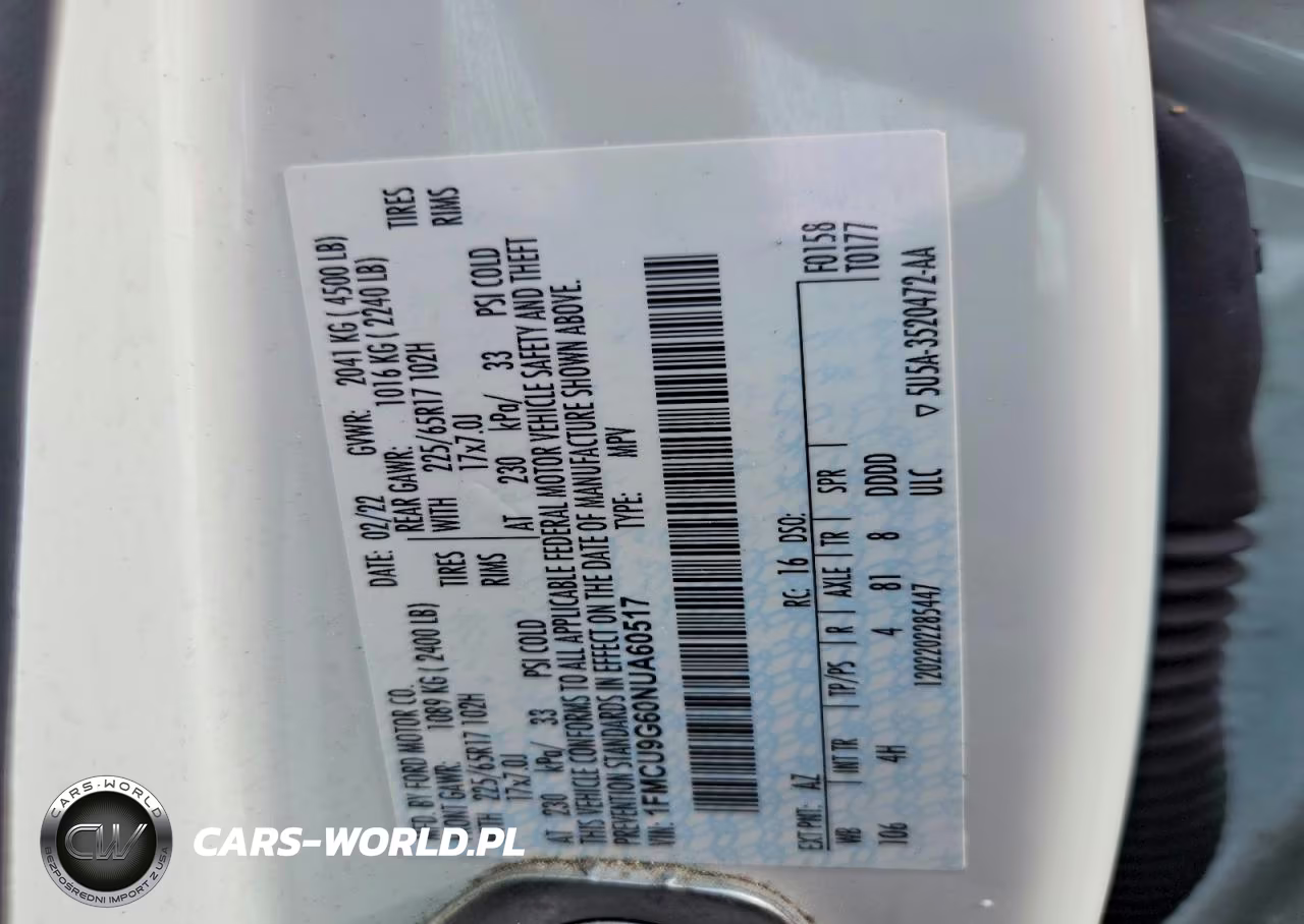2022 Ford Escape Se VIN:1FMCU9G60NUA60517 - 13