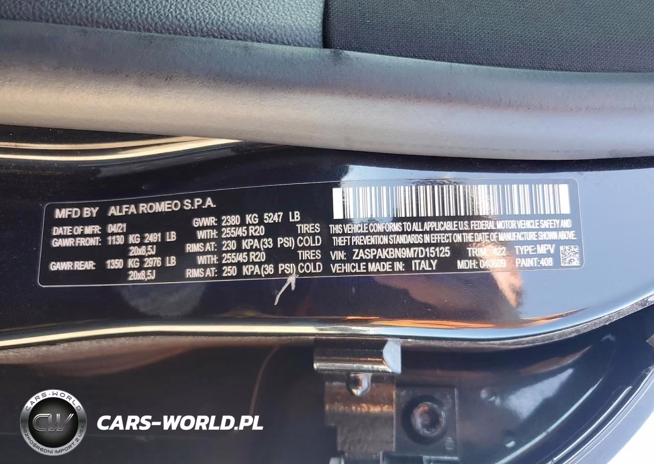 2021 Alfa Romeo Stelvio Ti VIN:ZASPAKBN9M7D15125 - 13