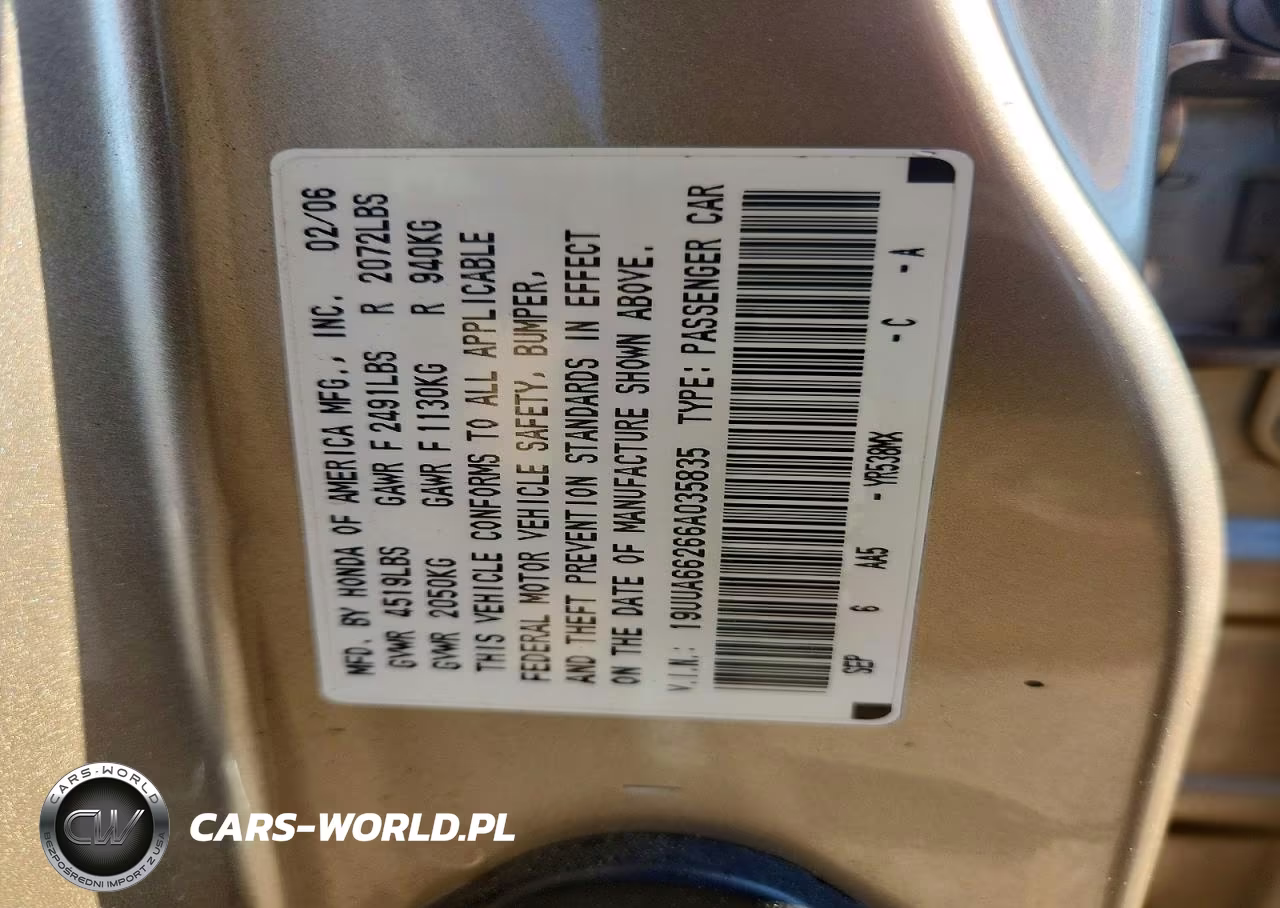2006 Acura Tl VIN:19UUA66266A035835 - 12