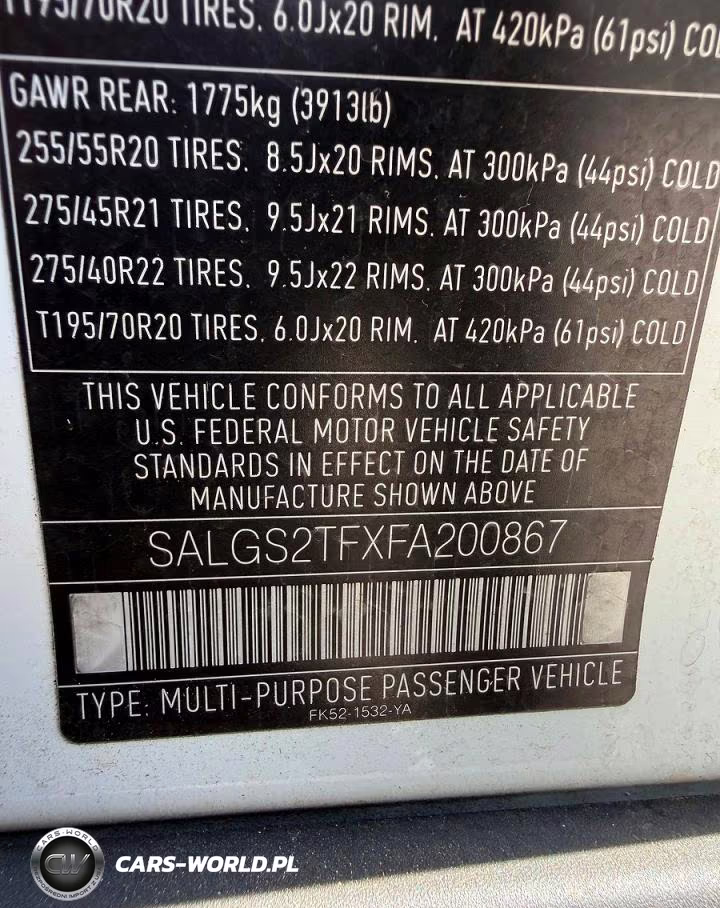 2015 Land Rover Range Rover Supercharged VIN:SALGS2TFXFA200867 - 10