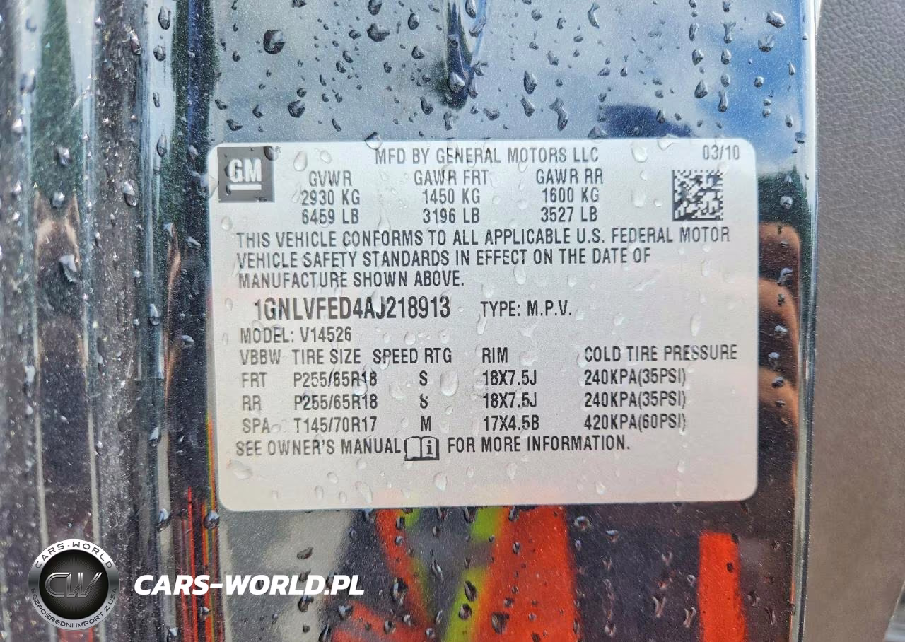 2010 Chevrolet Traverse Lt VIN:1GNLVFED4AJ218913 - 13