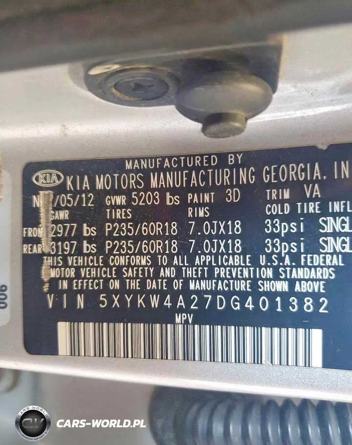 2013 Kia Sorento Sx VIN:5XYKW4A27DG401382 - 13