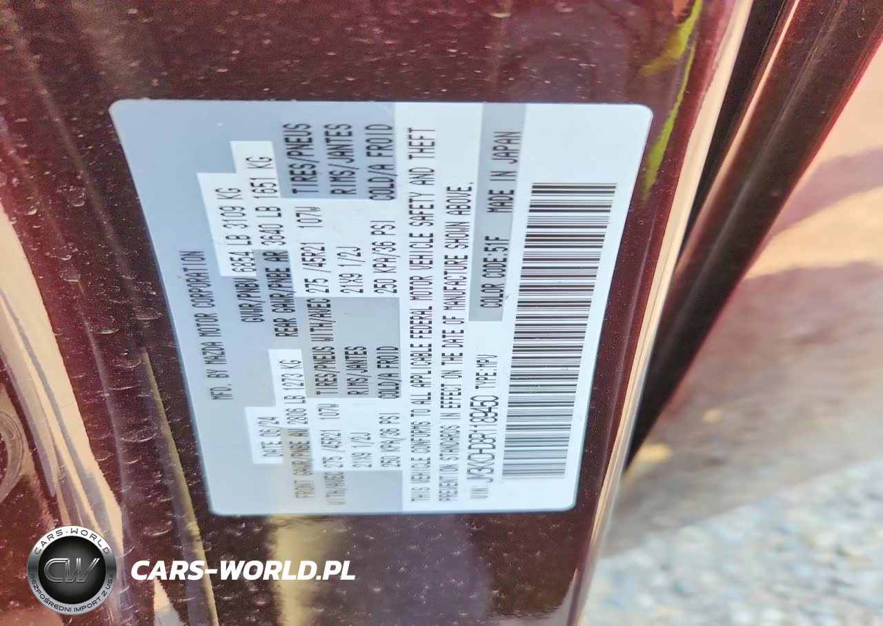 2024 Mazda Cx-90 Premium VIN:JM3KKDHD8R1189450 - 13