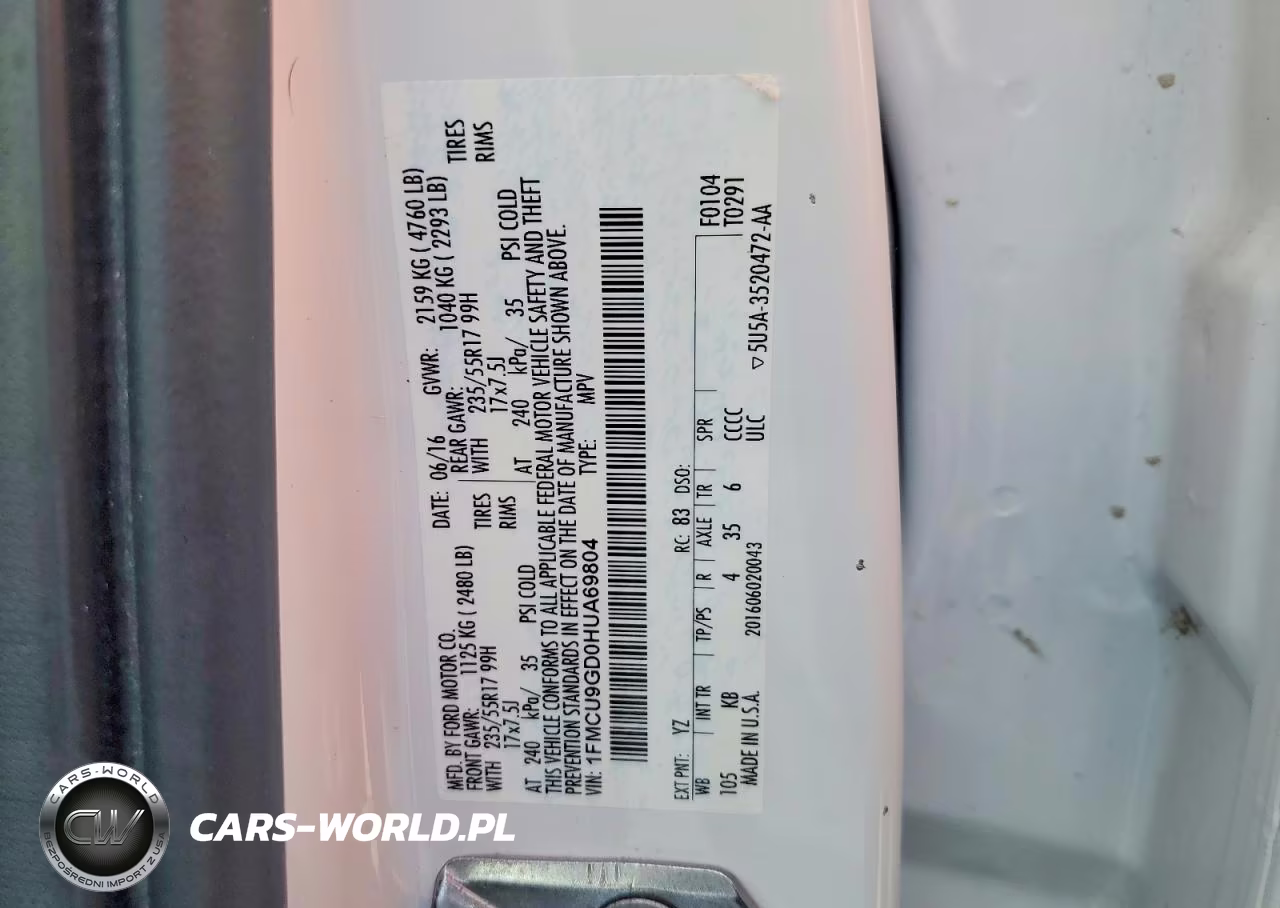 2017 Ford Escape Se VIN:1FMCU9GD0HUA69804 - 14