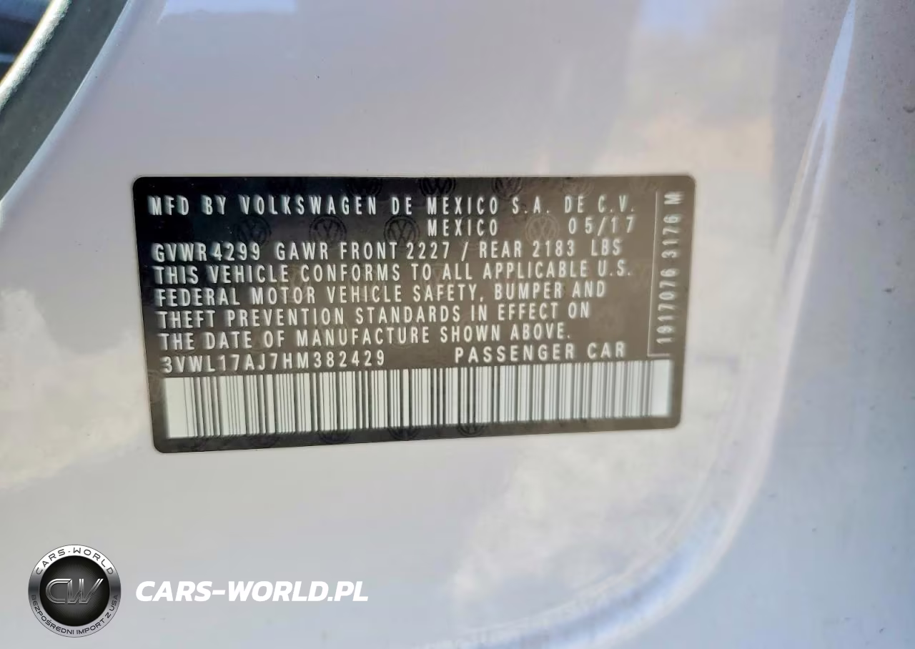 2017 Volkswagen Jetta Sel VIN:3VWL17AJ7HM382429 - 13