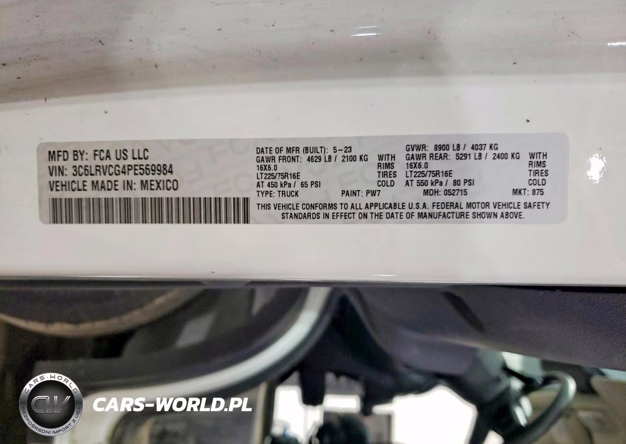 2023 Ram Promaster 2500 Delivery Van VIN:3C6LRVCG4PE569984 - 14
