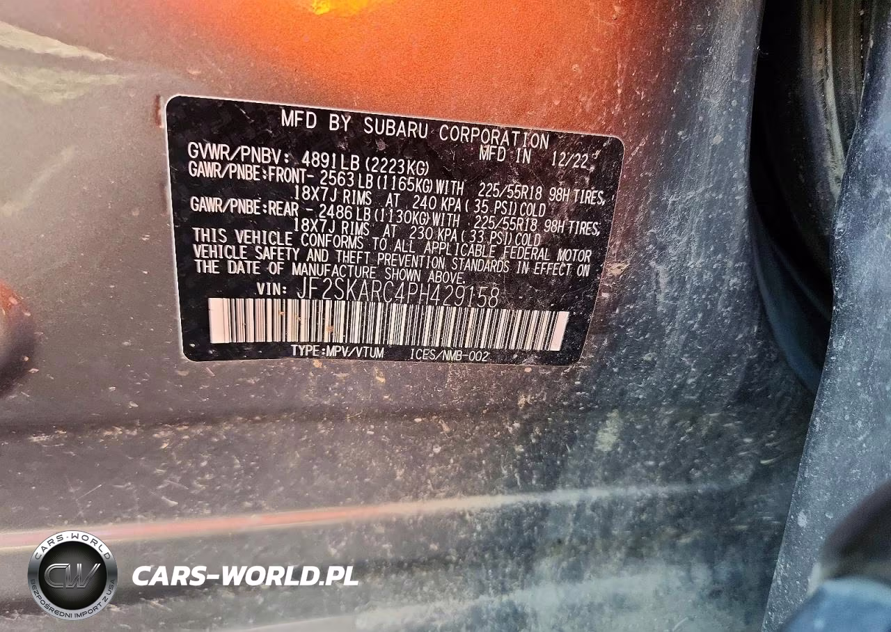 2023 Subaru Forester Touring VIN:JF2SKARC4PH429158 - 12