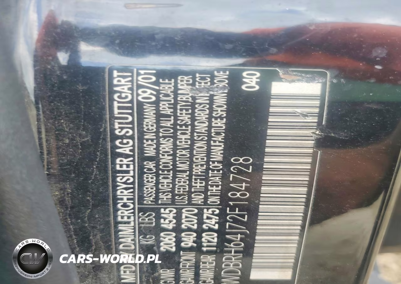 2002 Mercedes-Benz C 320 VIN:WDBRH64J72F184728 - 12