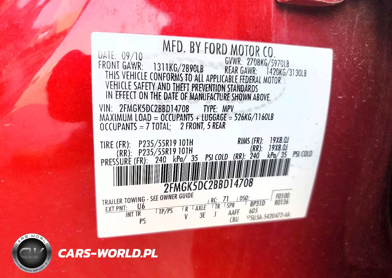 2011 Ford Flex Limited VIN:2FMGK5DC2BBD14708 - 13