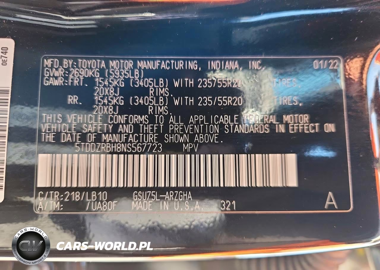 2022 Toyota Highlander Limited VIN:5TDDZRBH8NS567723 - 13