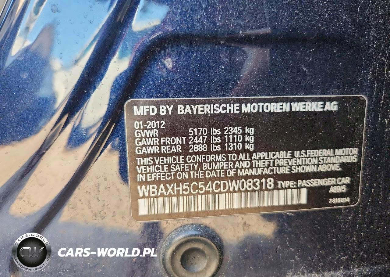 2012 BMW 528 Xi VIN:WBAXH5C54CDW08318 - 13