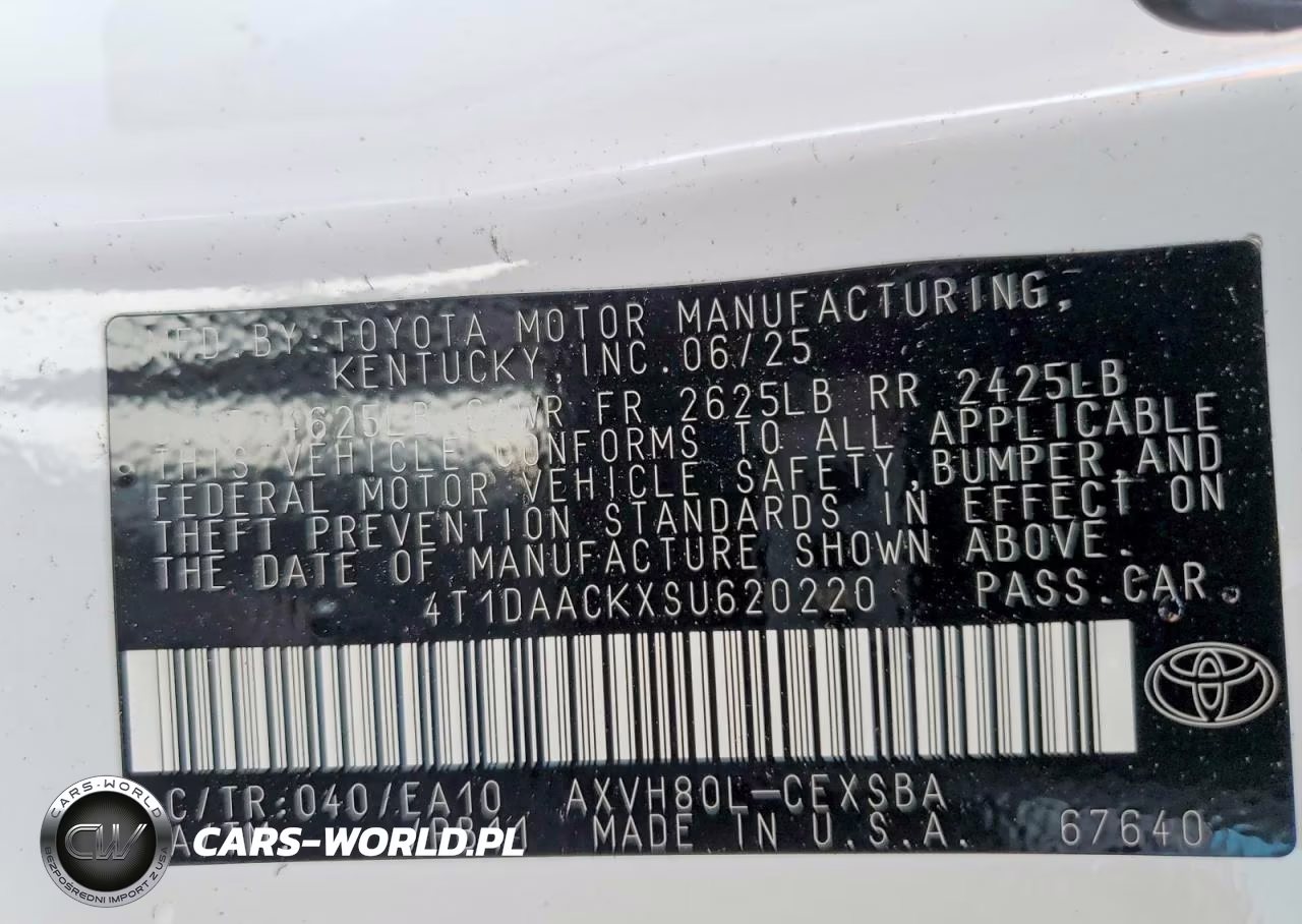 2025 Toyota Camry Se VIN:4T1DAACKXSU620220 - 12