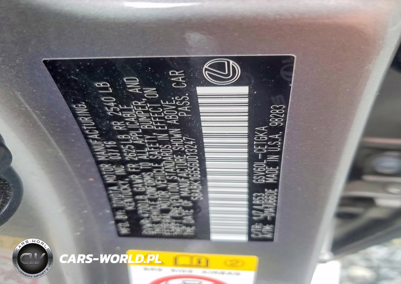 2016 Lexus Es 350 VIN:58ABK1GG5GU013247 - 13
