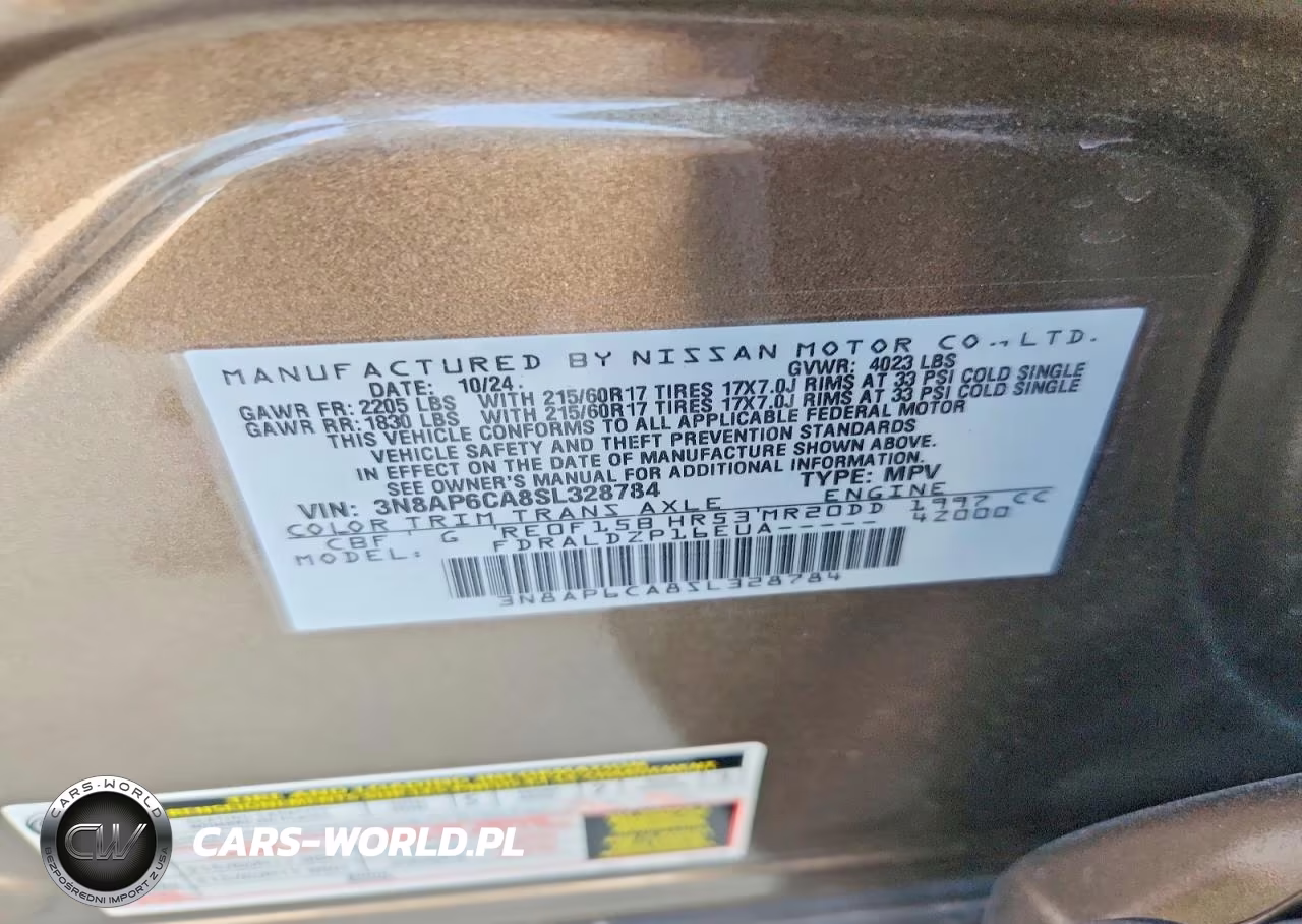 2025 Nissan Kicks Sv VIN:3N8AP6CA8SL328784 - 13
