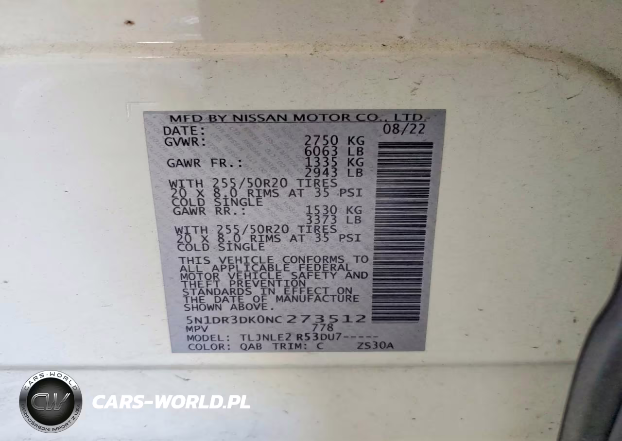 2022 Nissan Pathfinder VIN:5N1DR3DK0NC273512 - 13