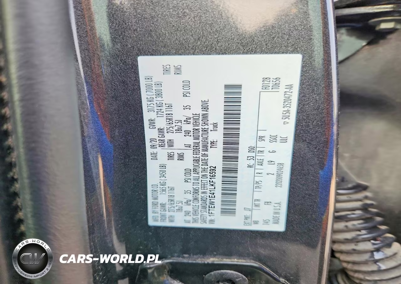 2020 Ford F150 Supercrew VIN:1FTEW1E41LKF16592 - 12