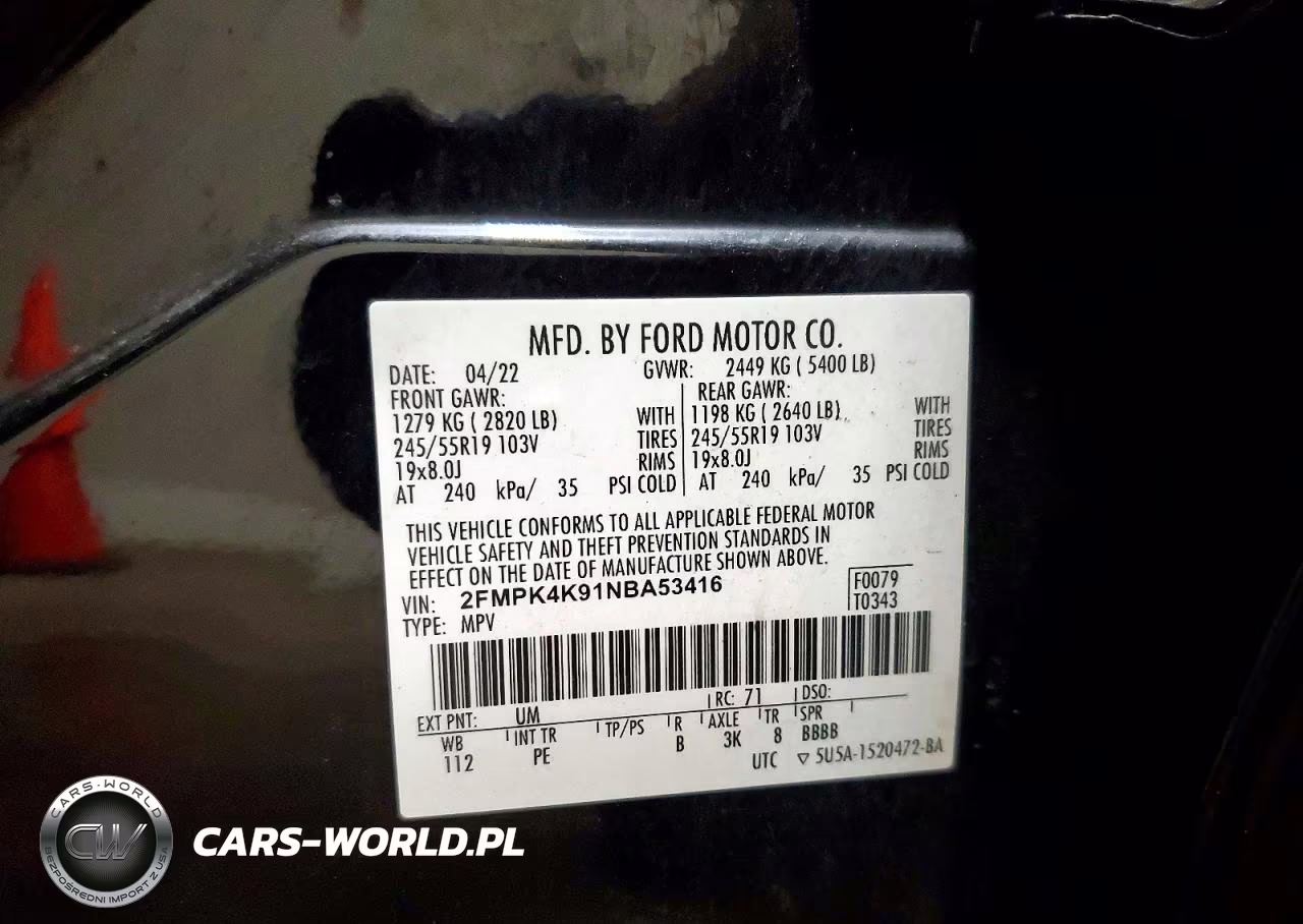 2022 Ford Edge Titanium VIN:2FMPK4K91NBA53416 - 12