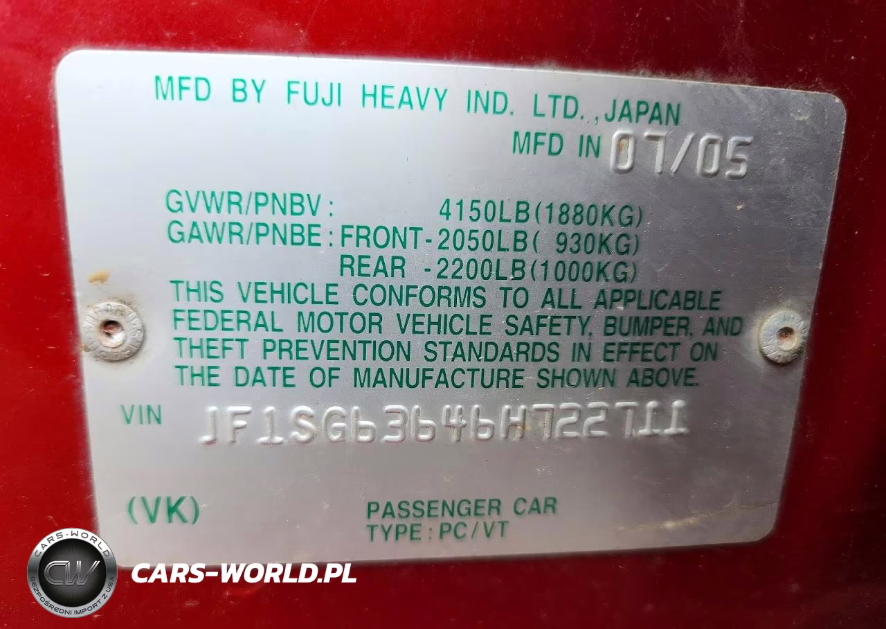 2006 Subaru Forester 2.5X VIN:JF1SG63646H722711 - 13