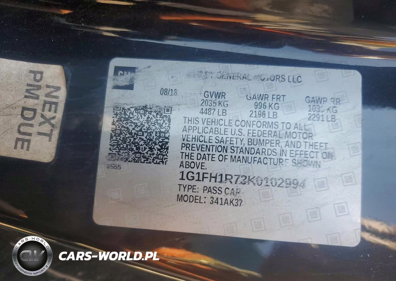 2019 Chevrolet Camaro Ss VIN:1G1FH1R73K0102994 - 12
