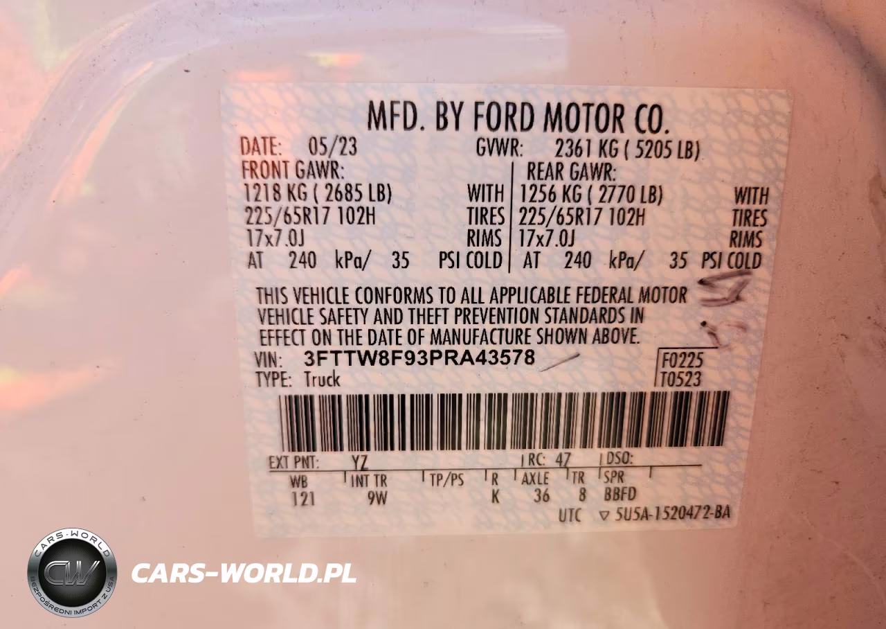 2023 Ford Maverick Xl VIN:3FTTW8F93PRA43578 - 12