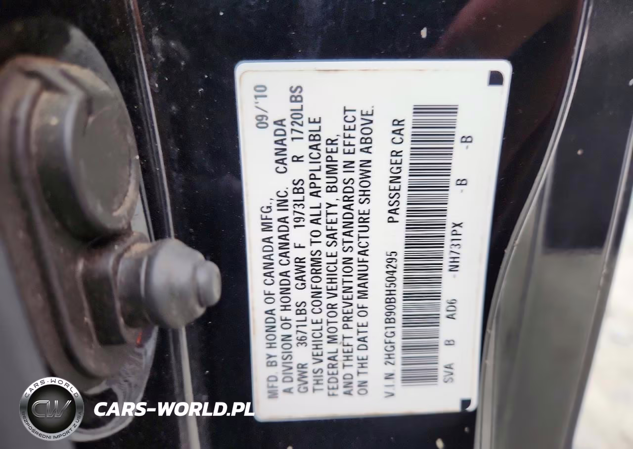2011 Honda Civic Exl VIN:2HGFG1B90BH504295 - 12
