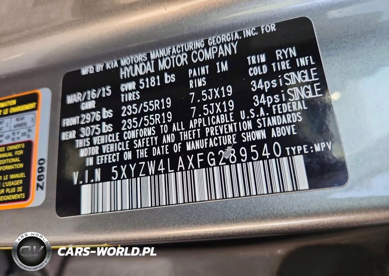 2015 Hyundai Santa Fe Sport 2.0T VIN:5XYZW4LAXFG289540 - 13